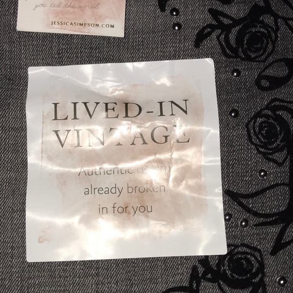 SOLD- NWT Jessica Simpson Black Destructed Jeans - Picture 8 of 8